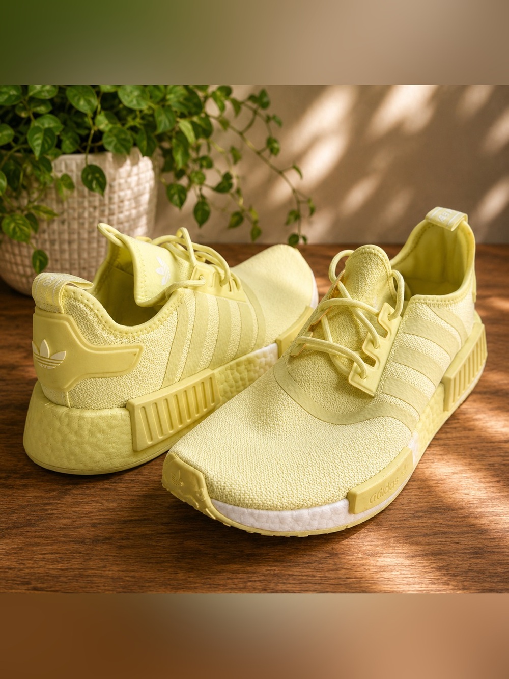 Adidas NMD R1 Women’s Size 9 Yellow Boost Knit Sneakers Casual Athletic Shoes